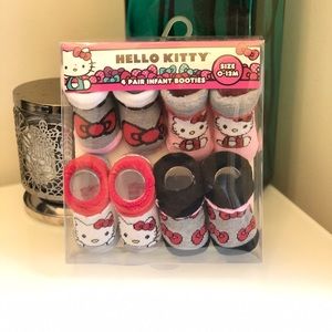 Hello Kitty 4 Pair Infant Bootie Socks